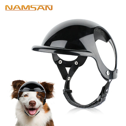 New Pet Helmet Leaking Ears Dog Cat Car Wind-Proof Glasses Motorcycle Motorcycle Large Dog Helmet