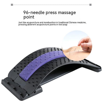 Multi-level Adjustable Back Massager Stretcher Waist Neck Stretch Fitness Lumbar Cervical Spine Support Pain Relief Relaxation