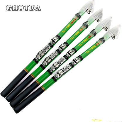 Portable High Carbon 3.0/2.7/2.4/2.1/1.8/1.5M Fishing Rod Spinning Telescopic Spinning Rod Ultralight Rock Fishing Rod