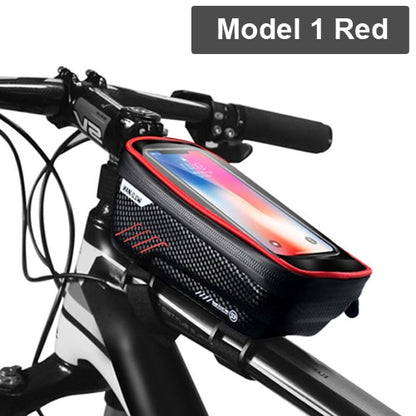 WILD MAN New Bike Bag Frame Front Top Tube Cycling Bag Waterproof 6.6in Phone Case Touchscreen Bag MTB Pack Bicycle Accessories