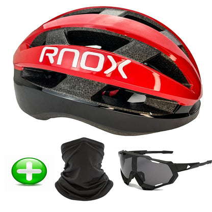 Rnox Aero Bicycle Safety Ultralight Road Bike Helmet Red MTB Cycling City Helmet Outdoor Mountain Sports Cap Casco Ciclismo