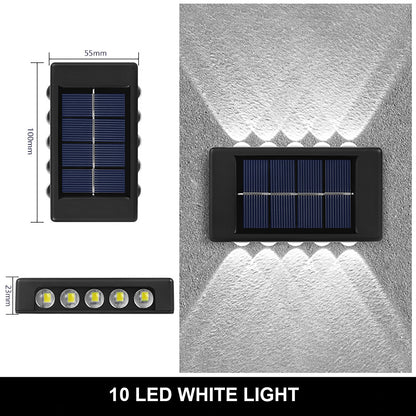 Solar Wall Lamp Outdoor Waterproof Up And Down Luminous Lighting