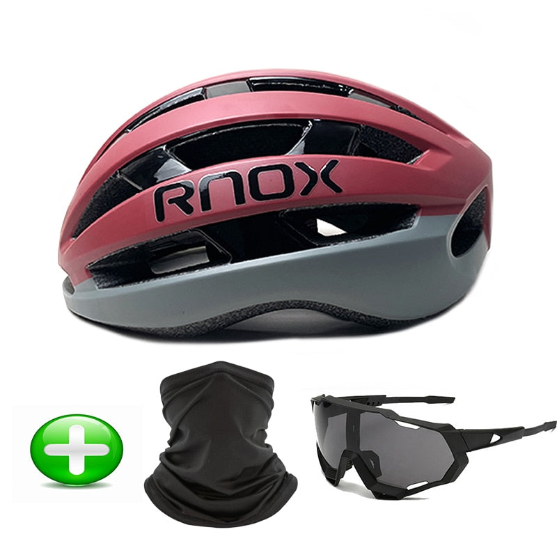 Rnox Aero Bicycle Safety Ultralight Road Bike Helmet Red MTB Cycling City Helmet Outdoor Mountain Sports Cap Casco Ciclismo