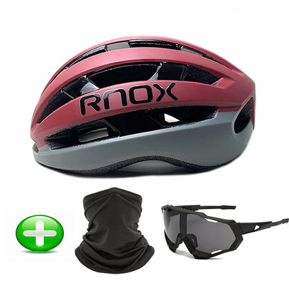 Rnox Aero Bicycle Safety Ultralight Road Bike Helmet Red MTB Cycling City Helmet Outdoor Mountain Sports Cap Casco Ciclismo